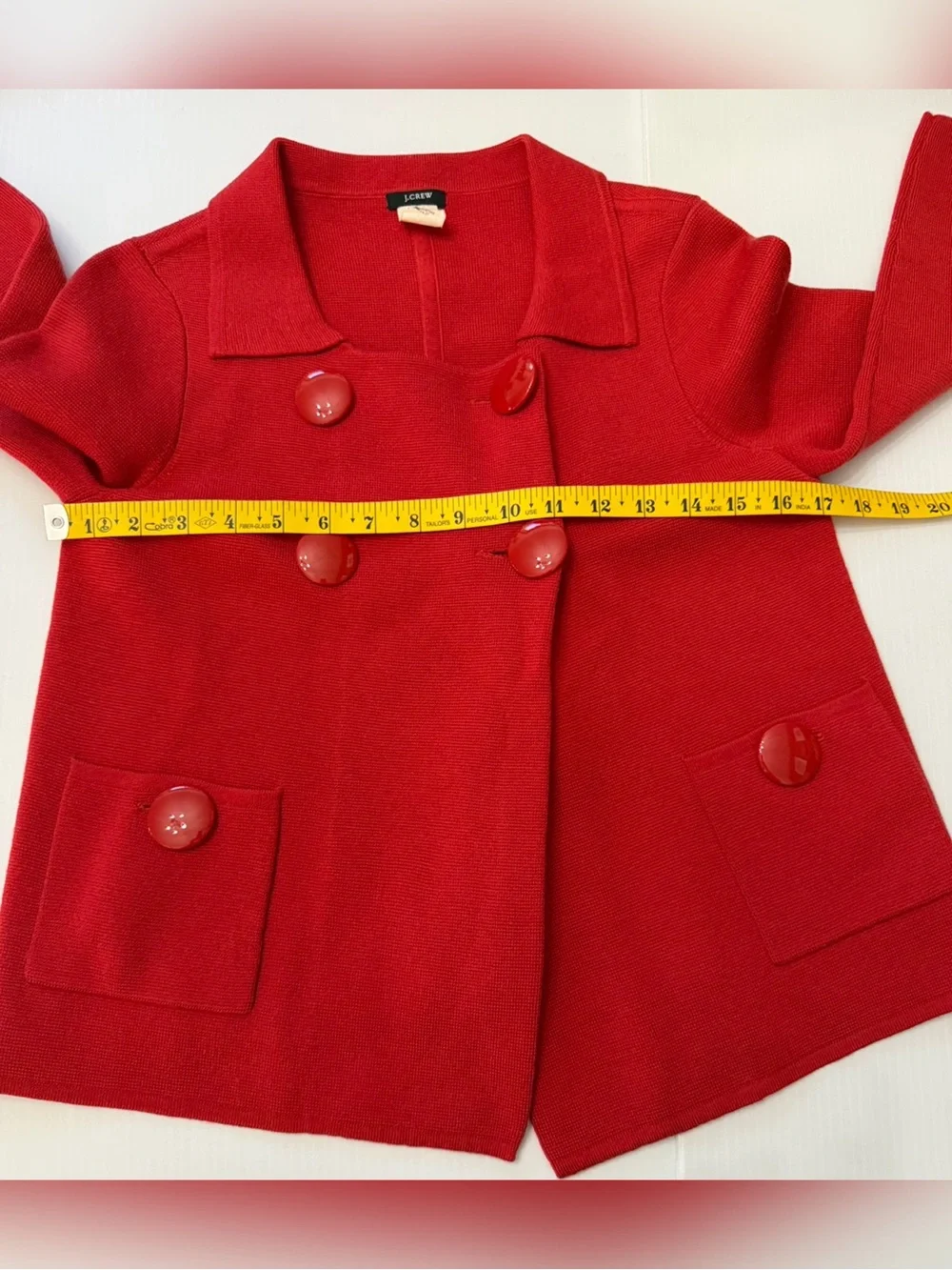 J. Crew Candace Knit Double-Breasted Wool Blend Jacket Blazer Cardigan Size S